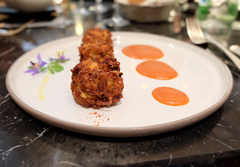 Crab Cakes at Alcazar Restaurant Paris