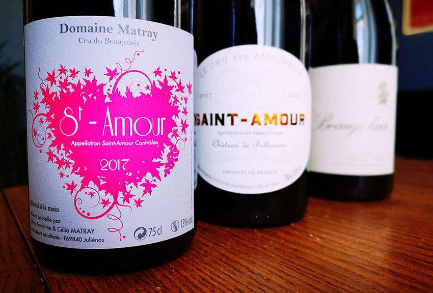 saint amour beaujolais valentine's day wine